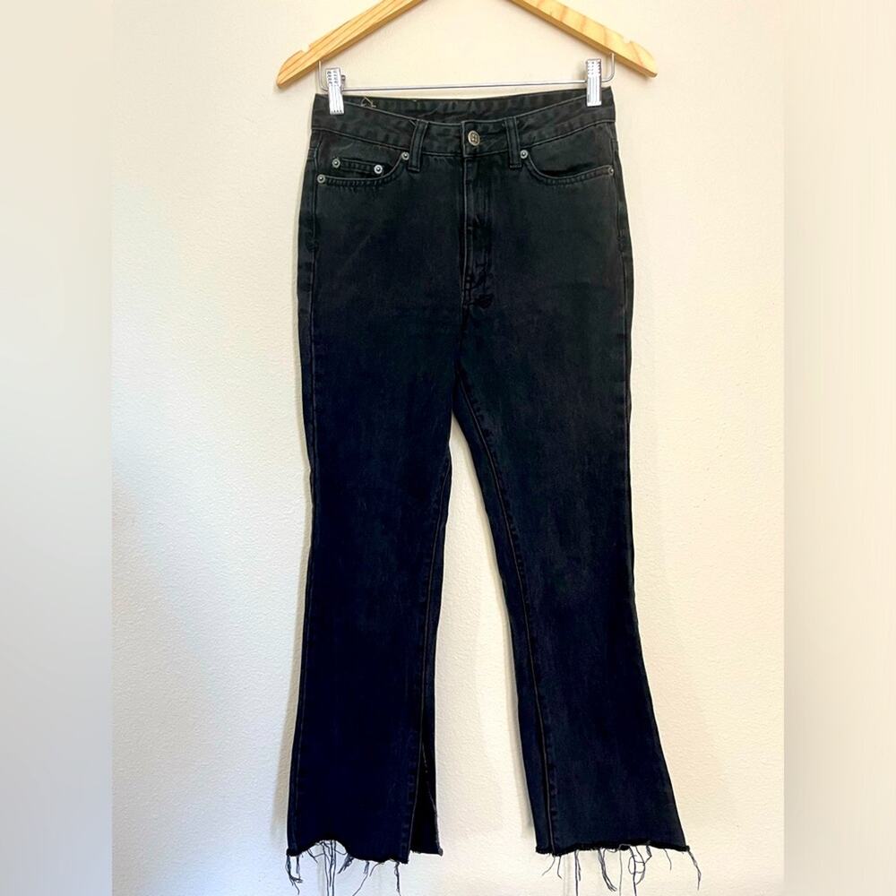 Ksubi Bootcut Leg High Rise Black Raw hem Jeans - Size 25